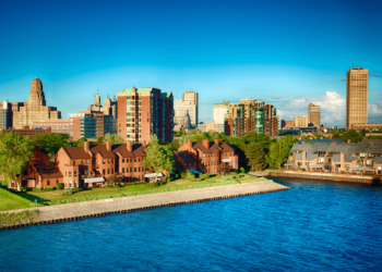 Aerial view of Buffalo, New York