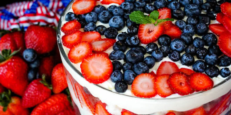 Patriotic Berry Trifle