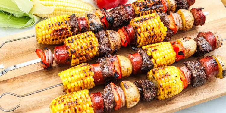 Steak and Sausage Kabobs